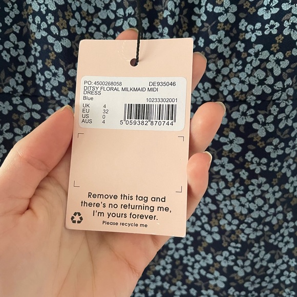 Missguided Floral Midi Bodycon Dress, Size XS - Picture 5 of 5